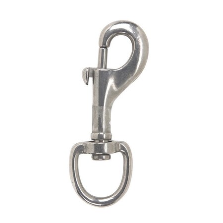 Campbell 3/4 In. D X 3-3/32 In. L Polished Stainless Steel Round Swivel Eye Bolt Snap 180 Lb
